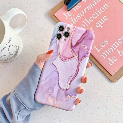 Kapak telefoni Tech-Protect Mood Marble për Xiaomi Redmi 12C, TPU i butë, me mermer, ngjyrë vjollcë