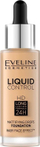 Fondatinë e lëngshme Eveline Liquid Control, HD, 0160 Vanilla Beige, 32 ml