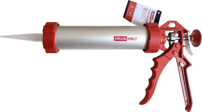 Pistoletë silikoni Haushalt Caulking Gun, 310ml, për tuba standard, portokalli