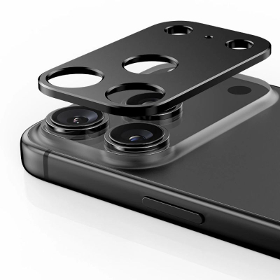 Mbrojtëse kamere Tech-Protect Camalloy Fit+ për iPhone 17 Pro Max, aliazh alumini, e zezë
