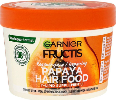 Maskë flokësh Garnier Fructis Hair Food Papaya, për flokë të dëmtuar, 400ml