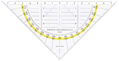 Trekëndësh gjeometrik Aristo AR1552, 16 cm, i tejdukshëm