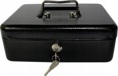 Kasafortë metalike Metalplus Cash Box 21533AS, me çelës, e zezë