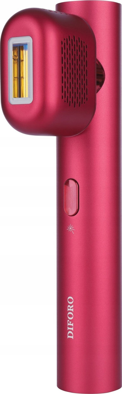 Epilator IPL Diforo Velvet, me ekran dixhital, portativ, i kuq metalik
