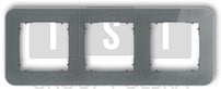 Kornizë potrojë Karlik Icon Triple Rounded, efekt xhami, grafit mat