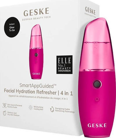 Pajisje hidratimi fytyre GESKE Facial Hydration Refresher, 4 në 1, lidhet me aplikacion, ngjyrë magenta