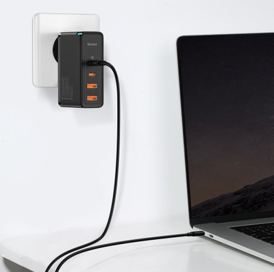 Karikues Baseus GaN2 Pro 2x USB-A 2x USB-C 3 A (BSU2726BLK), 100 W, i zi