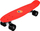 Skateboard Color Fiszka SP0575, 55cm, për fëmijë, i kuq