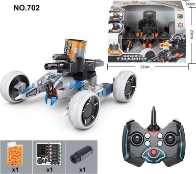 Makina me telekomandë Ramiz Universe Chariot, 2.4GHz, me toptha lojërash, gri e zezë