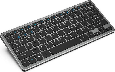 Tastierë me wireless Inphic, US, e zezë / e argjendtë