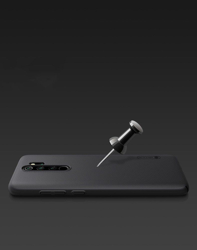 Këse telefoni Nillkin Frosted për Xiaomi Redmi Note 8 Pro, plastike, antirrëshqitëse, blu
