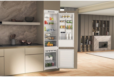 Frigorifer i kombinuar Whirlpool WHC20D023B1 SF, i integruar, 60cm, klasa E, i bardhë