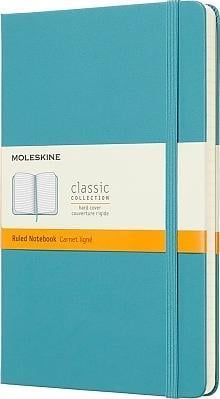 Fletore Moleskine Classic L, 13x21 cm, faqe me vija, Reef Blue