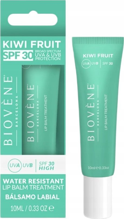 Balsam për buzë Biovène Kiwi Fruit, i papërshkueshëm nga uji, SPF 30, 10 ml
