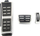 Set mbulesash pedalesh automatike Audi VW, metal dhe gomë, 3 pjesë, argjendtë e zezë