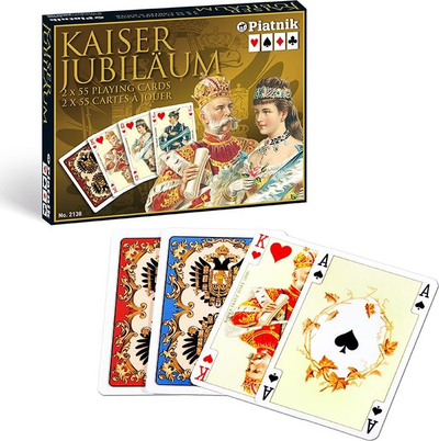 Letra loje Piatnik Card Lux Kaiser, 2 decks, shumëngjyrëshe