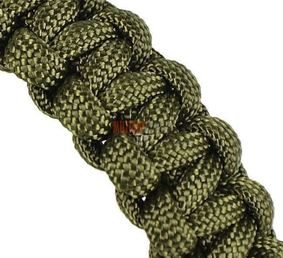 Byzylyk survival Mil-tec paracord, 2.25 m, madhësia M, jeshile