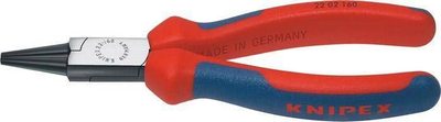 Pinca me majë t’rumbullakët Knipex 22 02 160, 160mm, doreza t’izolume, t’kuqe