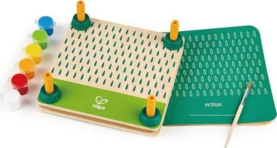 Set kreativ për shtypje lulesh Hape E5574, bambu, me bojra, shumëngjyrësh