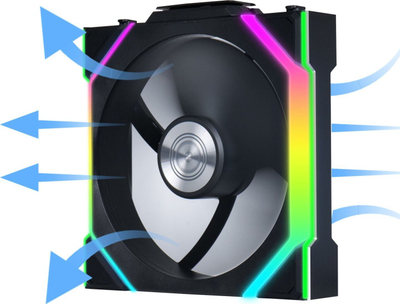 Ventilator PC Lian Li UNI FAN SL Wireless Reverse Blade, 120mm, ARGB PWM, i zi, set 3 copë