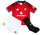 Set fanellë futbolli fëmijësh adidas Manchester United Home 25/26, komplet mini, i kuq