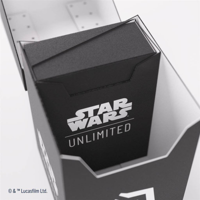 Kuti Gamegenic Star Wars Unlimited Soft Crate, për letra loje, e zezë e bardhë