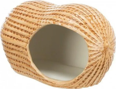 Shpi qeramike për hamstera Trixie, në formë kikiriku, e bardhë