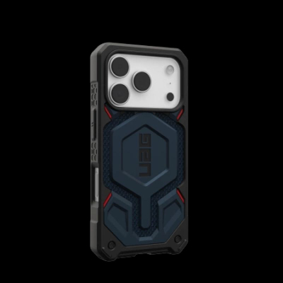 Kapak telefoni UAG Monarch Pro për iPhone 17 Pro, MagSafe, Kevlar, blu Mallard