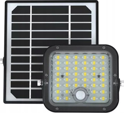 Prozhektor LED V-TAC, solar 10W, sensor lëvizjeje, i zi