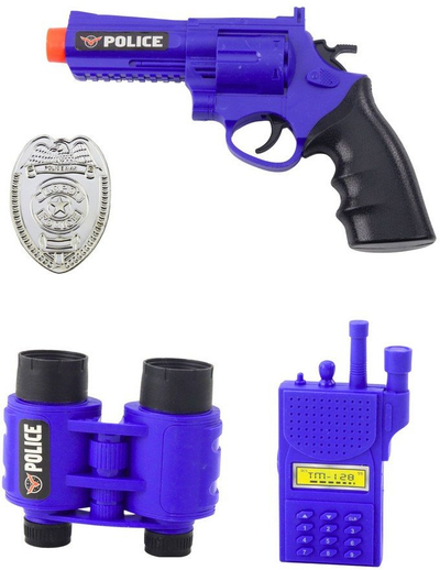 Set lojrash policie për kalamoj, 9 pjesë, aksesorë plastike, shumëngjyrëshe