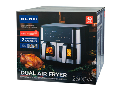 Friteza pa vaj Blow 44-601, 9L, 2600W, dy dhoma, e zezë