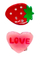 Kapëse flokësh Clipstar Glow Strawberry Fruits, set 2 copë, shumëngjyrëshe