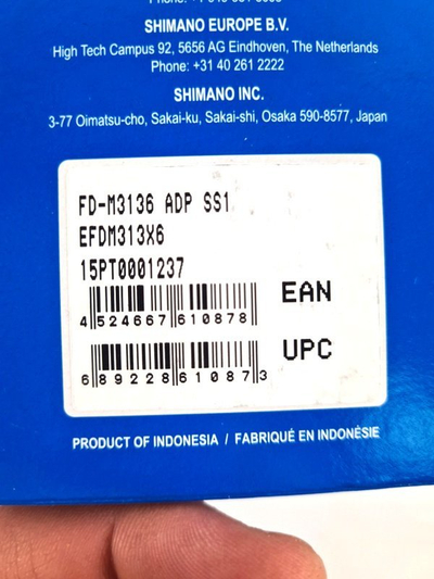 Parakambio biçiklete Shimano Altus FD M313 6, 3x 8 marsh, Down Swing, argjend e zi