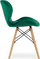 Karrige MUF-ART Elva Velvet, stil modern, këmbë dru ahu, jeshile