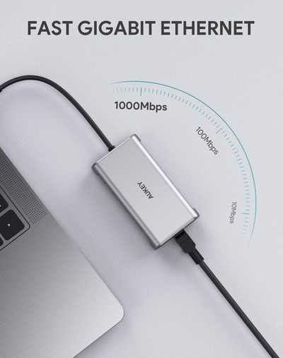 Docking Station Aukey (CB-C91) 8 në 1, i hirtë
