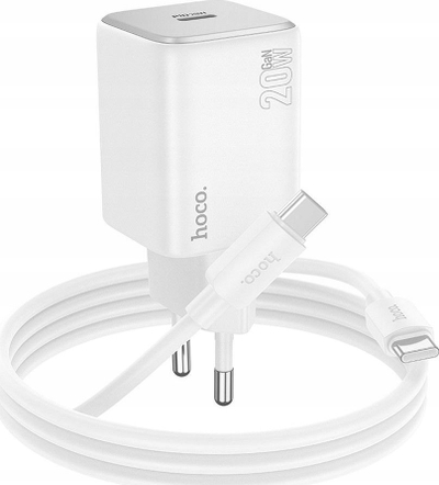 Karikues muror Hoco N40, 20W, USB C PD 3A, i bardhë