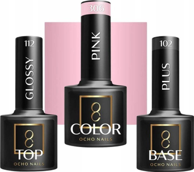 Set manikyr Ocho Nails Starter Kit 8 Hybrid, komplet për fillim, me ngjyra të ndryshme