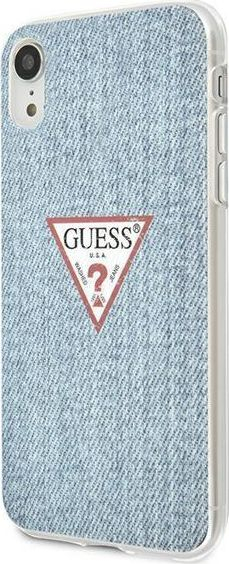 Mbulesë telefoni Guess Jeans për iPhone XR, TPU, me xhins blu
