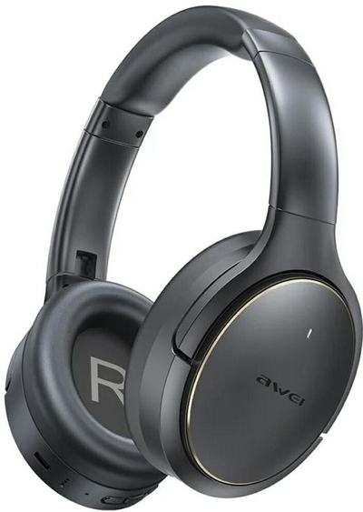 Kufje Bluetooth Awei AT20 over-ear, pa tela, bateri 65 orë, të zeza