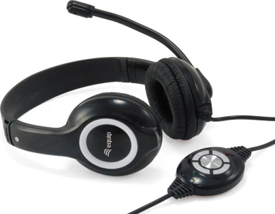 Kufje me mikrofon Equip USB, 2 m, të zeza 