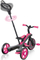 Tricikël 4-në-1 Globber Explorer Trike, me tendë dielli, rrip sigurie 5 pika, rozë