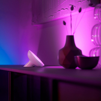 Lampë tavoline Philips Hue Bloom gen4, LED, Bluetooth, e bardhë