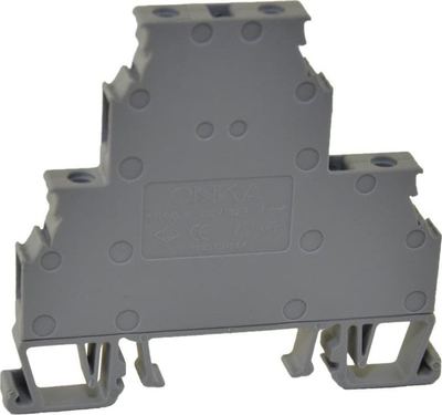 Bllok terminali ONKA Elektrik MRK, 2 nivele, 4mm², gri
