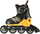 Patina inline Nils Extreme NA11010, madhësi rregulluese 35-38, kushineta ABEC7, e zezë portokalli
