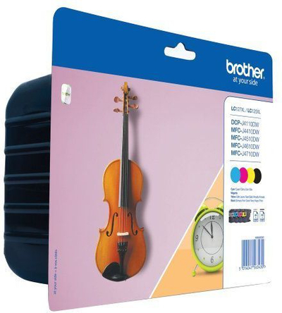 Kasetë boje Brother LC-127XLVALBPDR, paketë multipack, deri 1200 faqe, shumëngjyrëshe