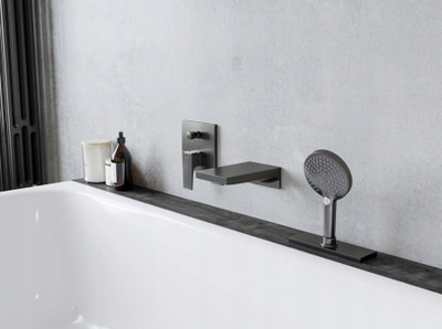 Rubinetë vaskë Hansgrohe Metropol, montim i fshehtë, një komandë, e zezë mat