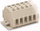 Shirit terminal Wago 262-142, 12 pole, 2 përçues 4mm², gri e hapur