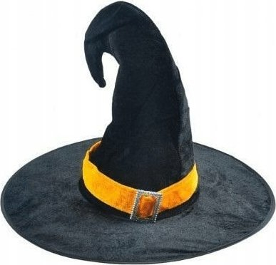 Kapelë shtrige Halloween Black Witch, 32x32cm, e zezë