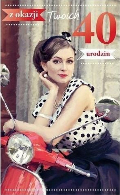 Kartolinë urimi AbCard Occasional, ditlindja 40 vjeç, me zarf, me ngjyra