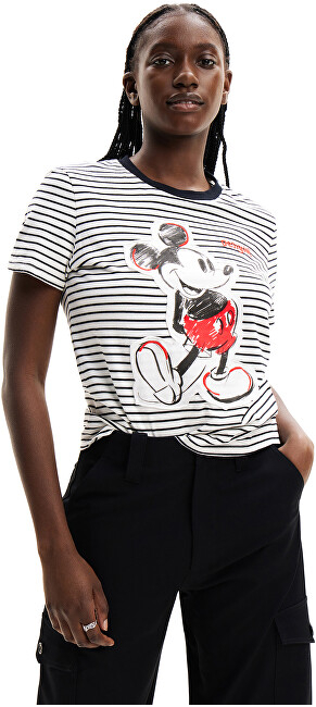 Maicë për femra Desigual Mickey Mouse, e bardhë